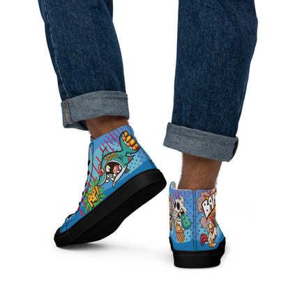 Bang and Shark Men's High Top Custom Sneakers