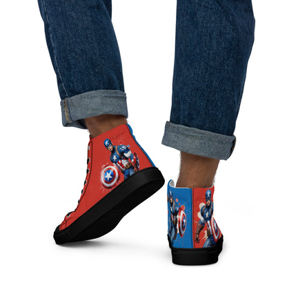 Captain America Men's High Top Custom Sneakers