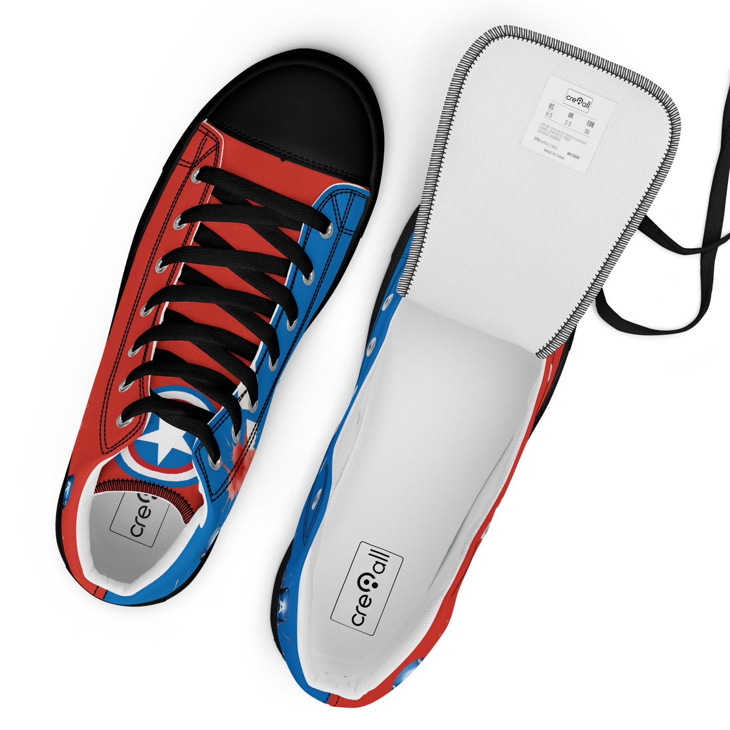 Captain America Men's High Top Custom Sneakers