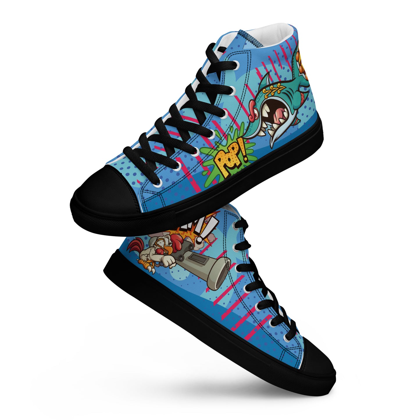 Bang and Shark Men's High Top Custom Sneakers