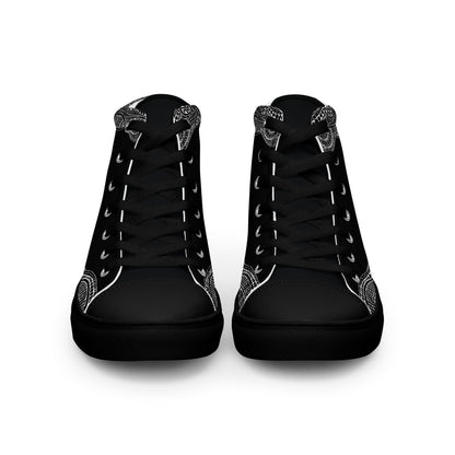 Team Lover - All Black Men's High Top Custom Sneakers