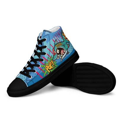 Bang and Shark Men's High Top Custom Sneakers