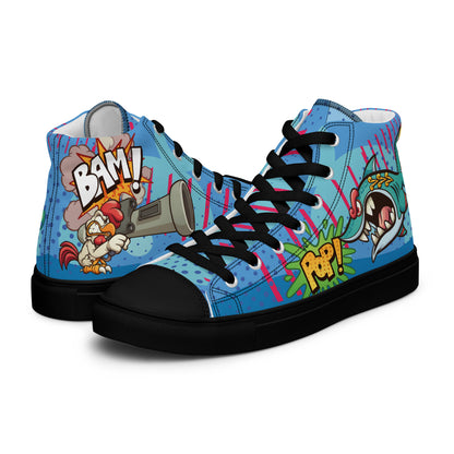 Bang and Shark Men's High Top Custom Sneakers