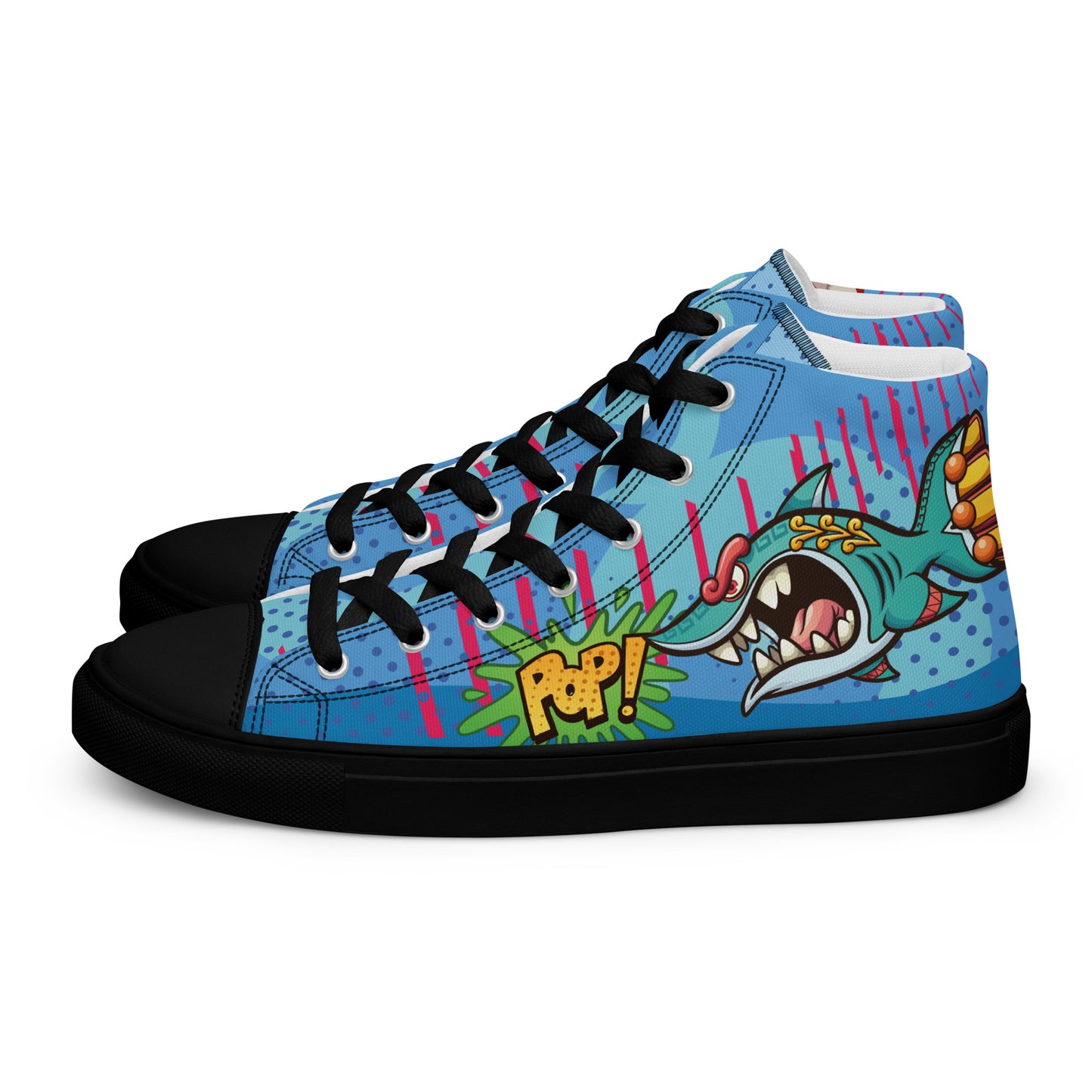 Bang and Shark Men's High Top Custom Sneakers