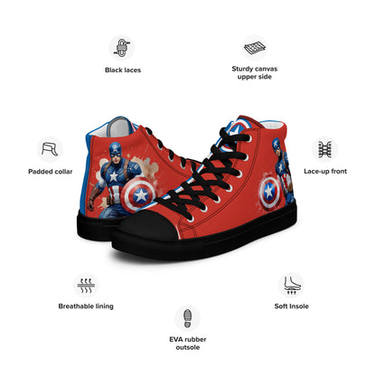 Captain America Men's High Top Custom Sneakers