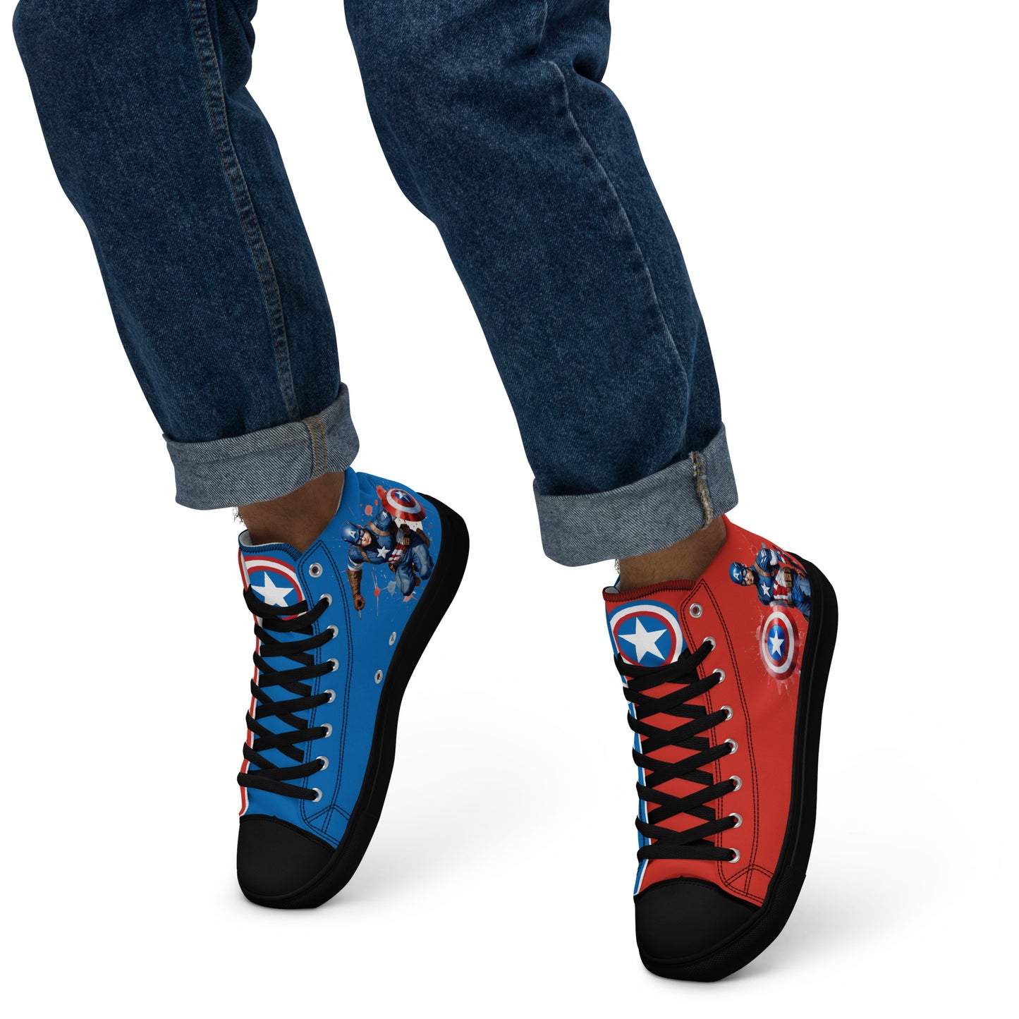 Captain America Men's High Top Custom Sneakers