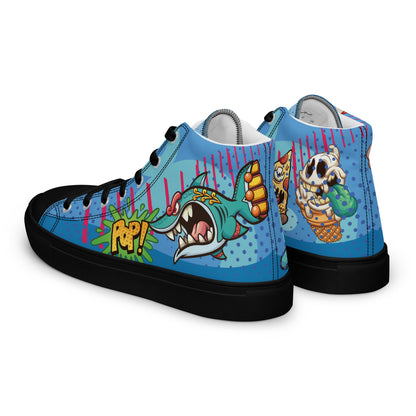 Bang and Shark Men's High Top Custom Sneakers