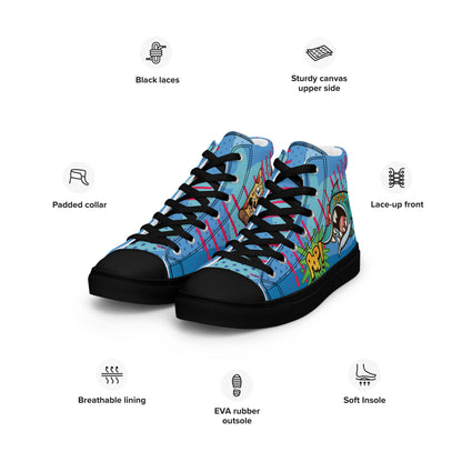 Bang and Shark Men's High Top Custom Sneakers