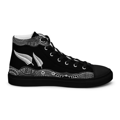 Team Lover - All Black Men's High Top Custom Sneakers