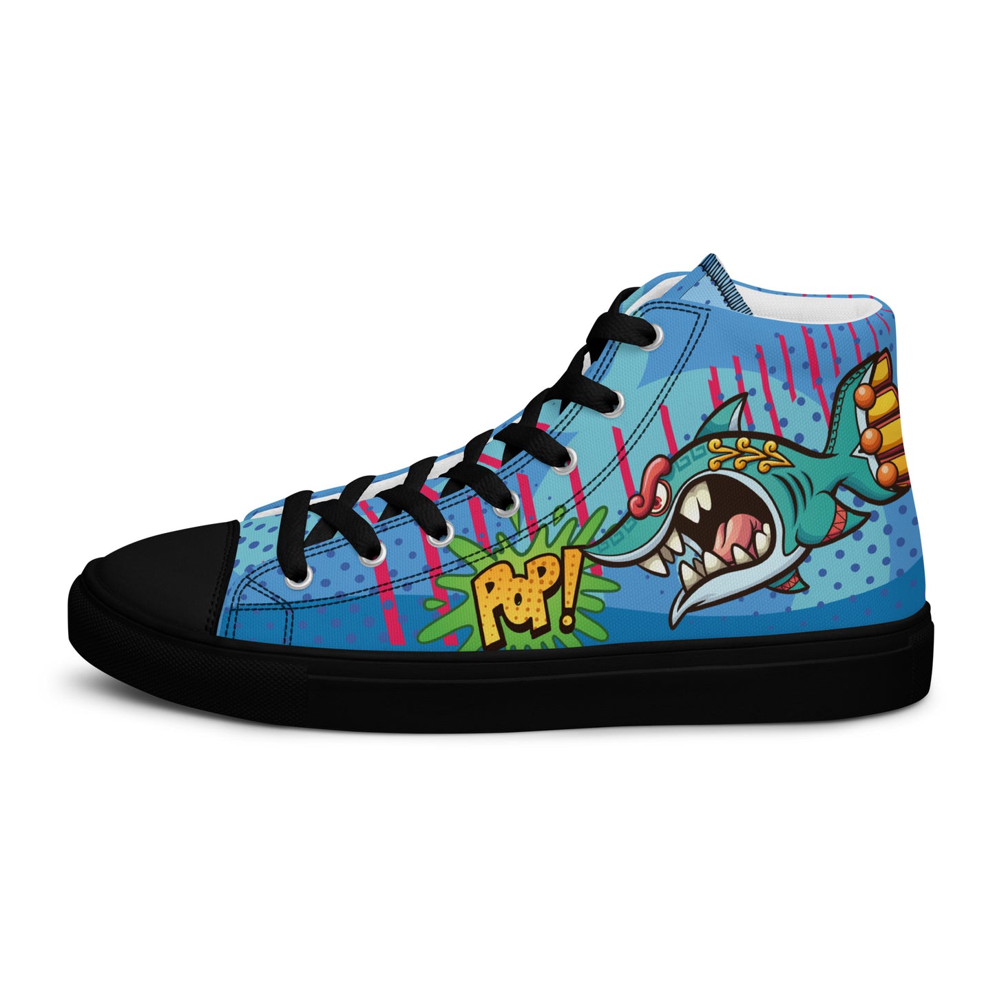 Bang and Shark Men's High Top Custom Sneakers