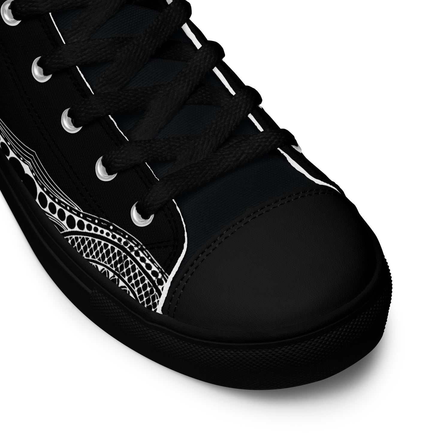 Team Lover - All Black Men's High Top Custom Sneakers