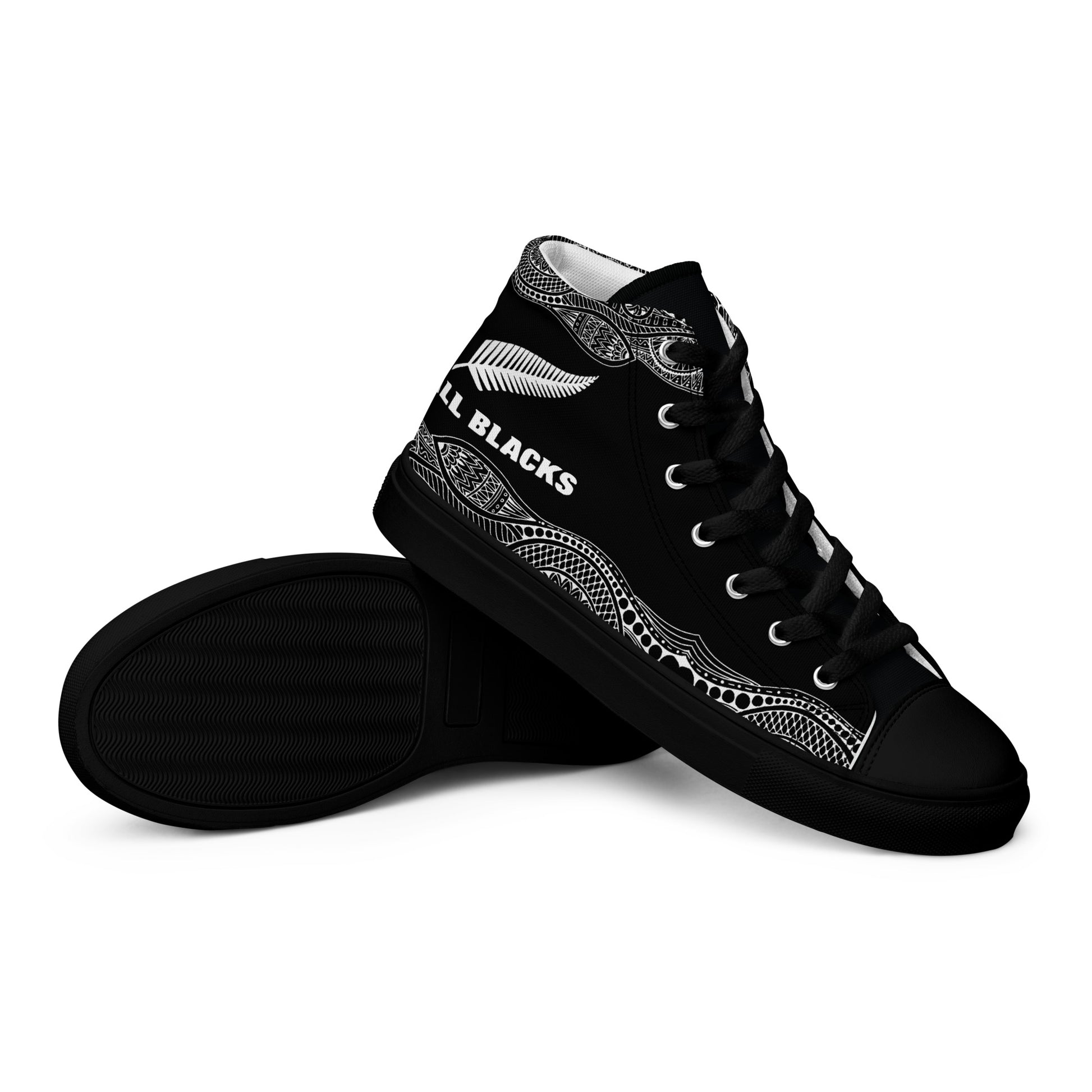 mens high top canvas shoes black