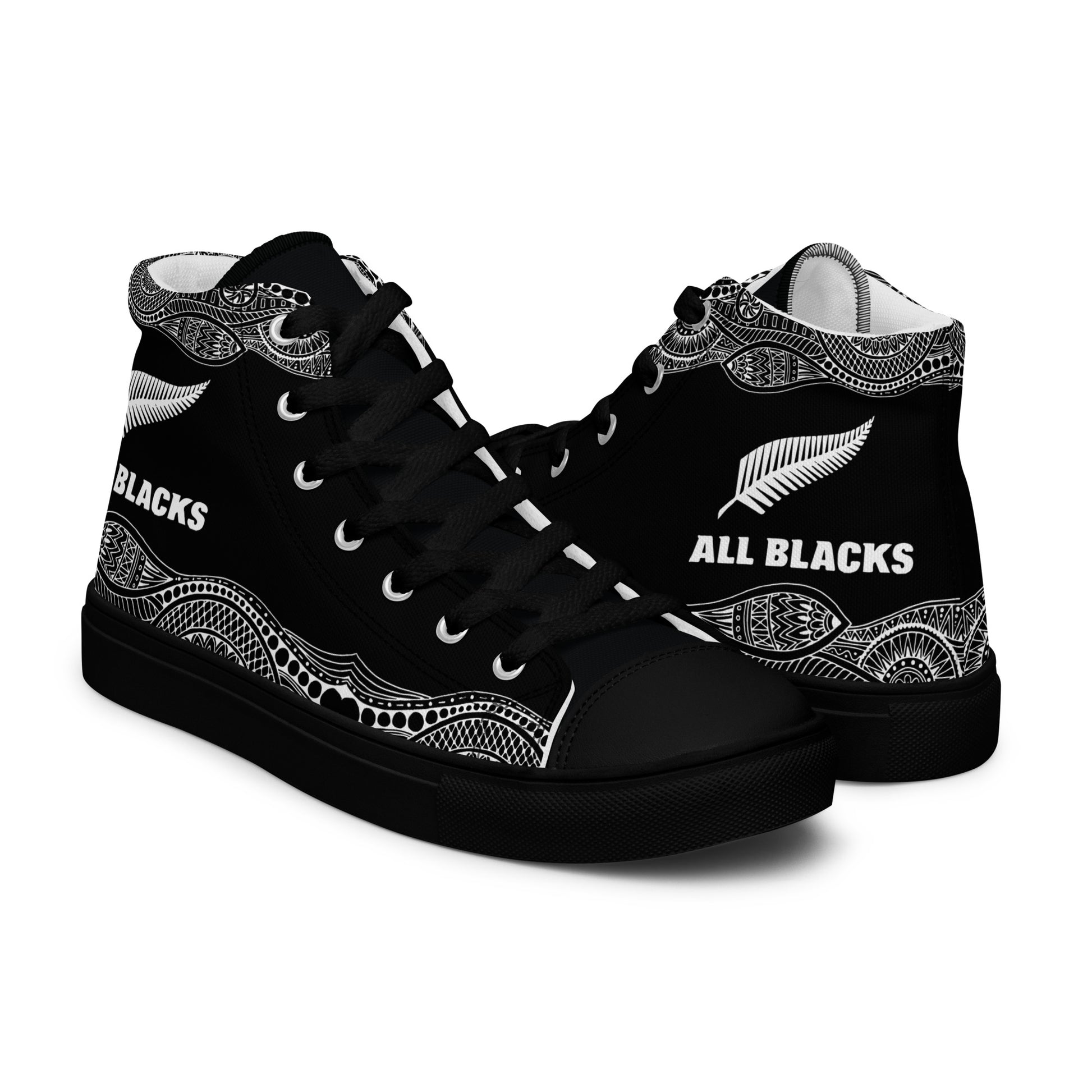 mens high top canvas shoes black