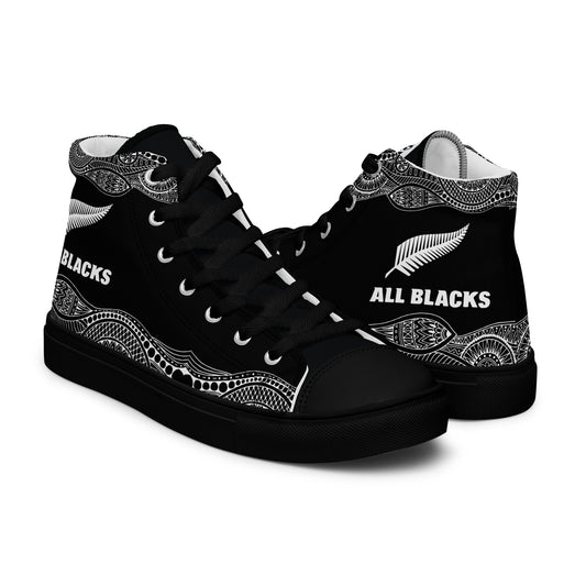 mens high top canvas shoes black