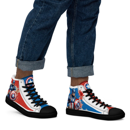 mens high top canvas shoes black branding