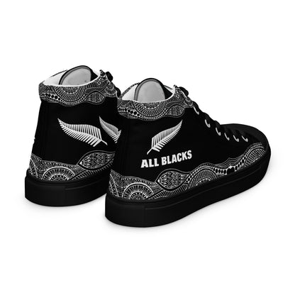 Team Lover - All Black Men's High Top Custom Sneakers