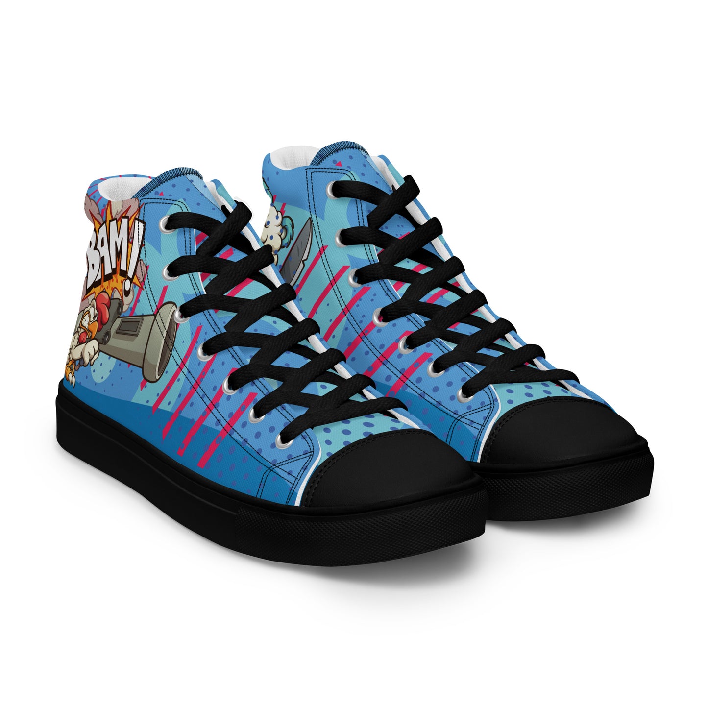 Bang and Shark Men's High Top Custom Sneakers