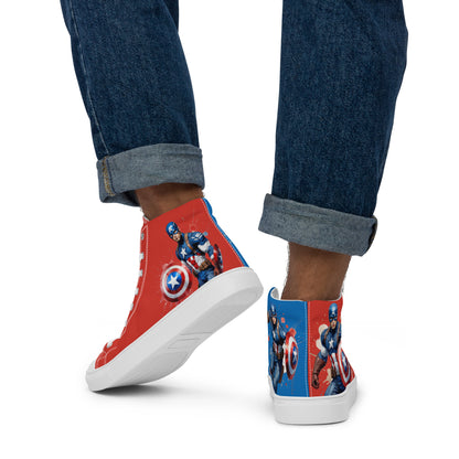 Captain America Men's High Top Custom Sneakers