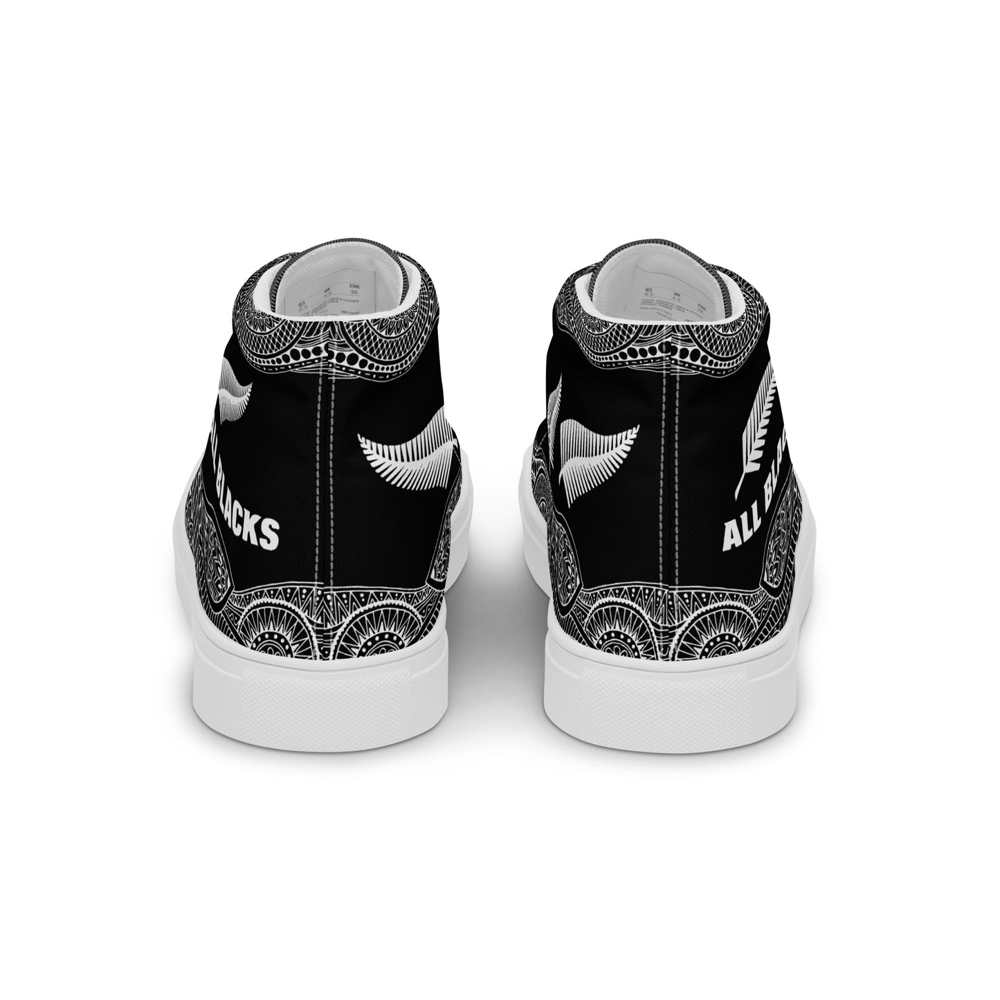 Team Lover - All Black Men's High Top Custom Sneakers