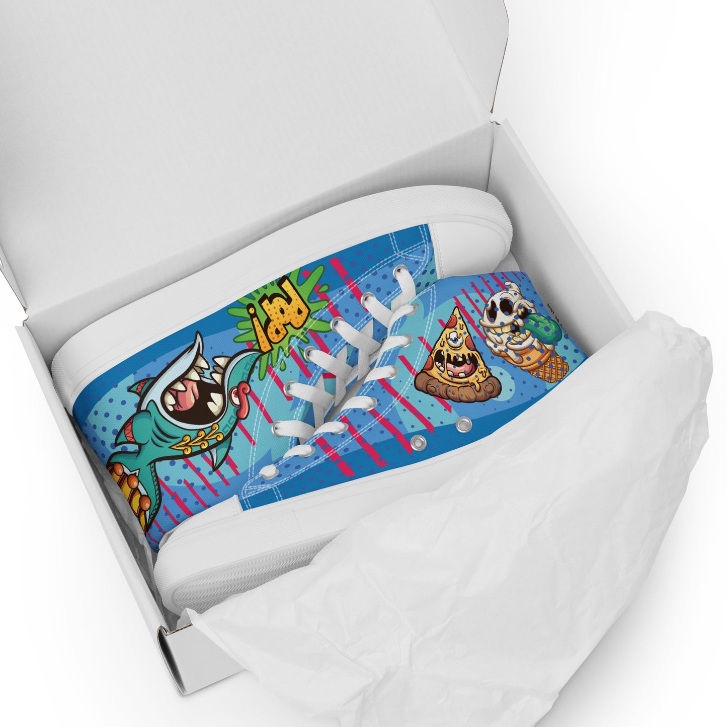 Bang and Shark Men's High Top Custom Sneakers