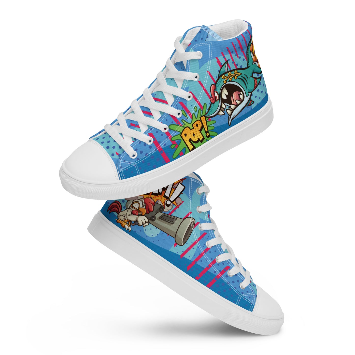 Bang and Shark Men's High Top Custom Sneakers