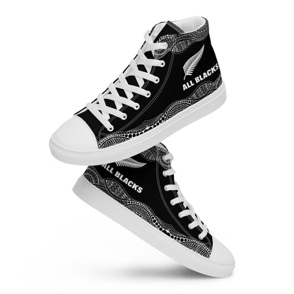 Team Lover - All Black Men's High Top Custom Sneakers