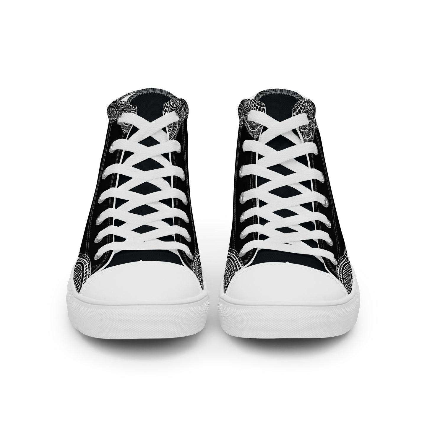 Team Lover - All Black Men's High Top Custom Sneakers