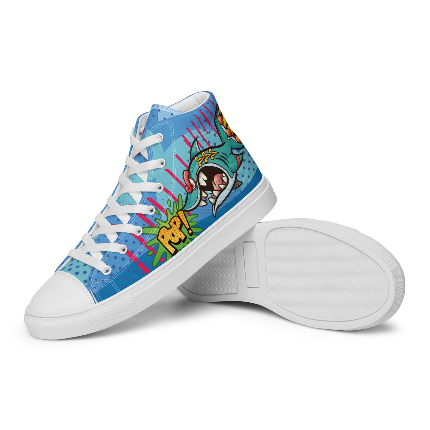 Bang and Shark Men's High Top Custom Sneakers