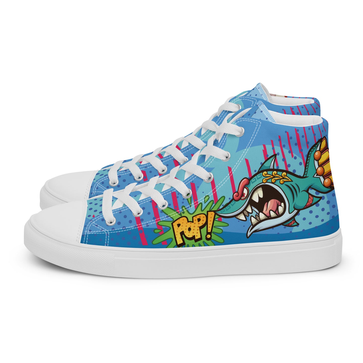 Bang and Shark Men's High Top Custom Sneakers