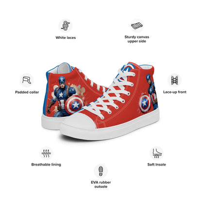 Captain America Men's High Top Custom Sneakers