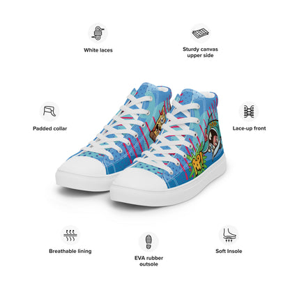 Bang and Shark Men's High Top Custom Sneakers