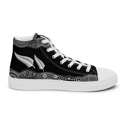 Team Lover - All Black Men's High Top Custom Sneakers