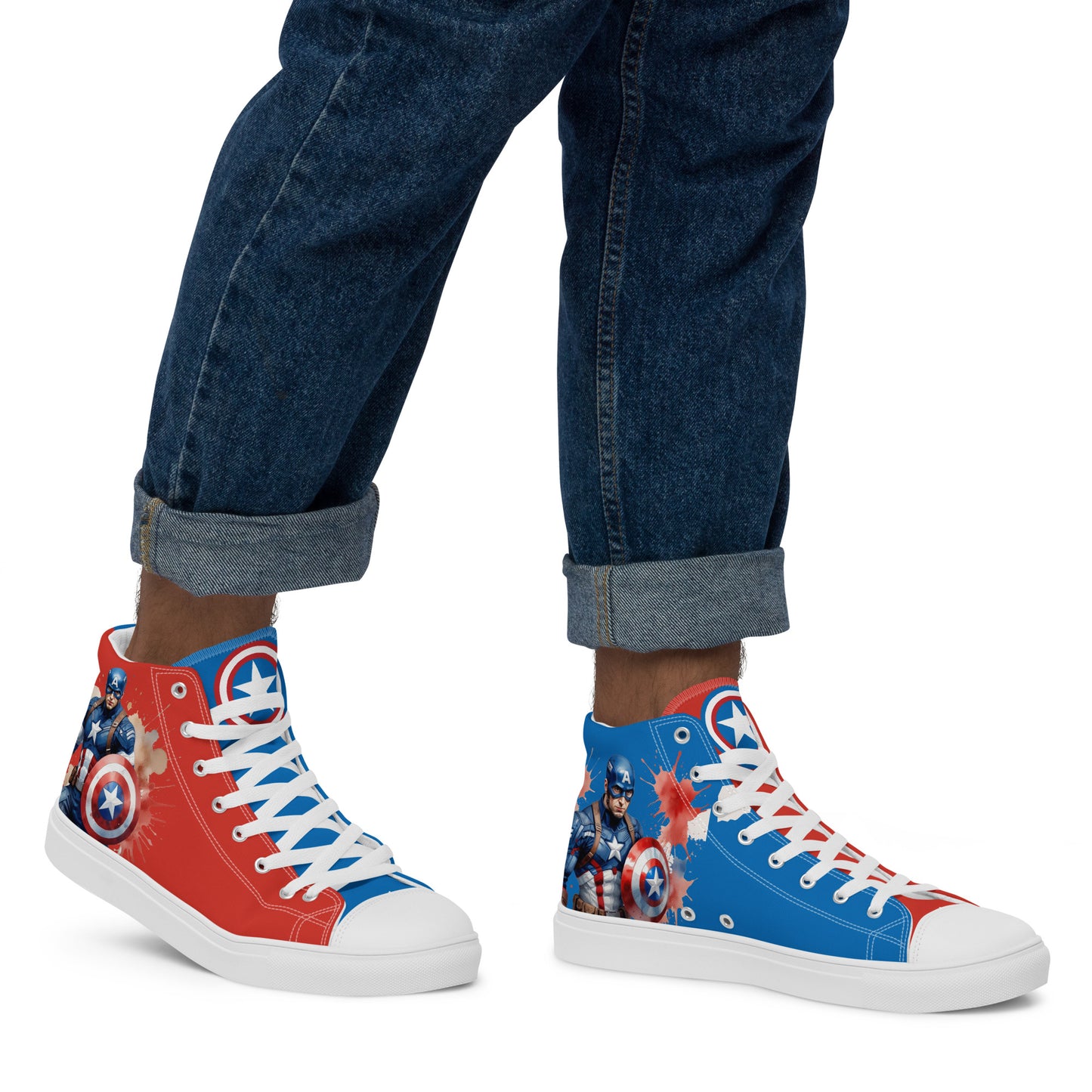 Captain America Men's High Top Custom Sneakers