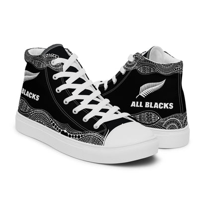 Team Lover - All Black Men's High Top Custom Sneakers