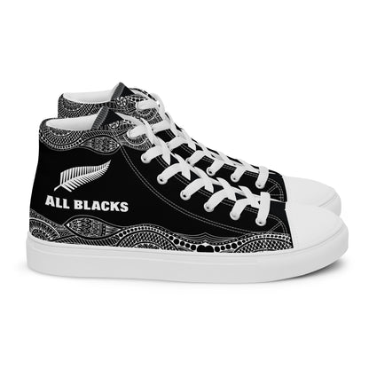 Team Lover - All Black Men's High Top Custom Sneakers