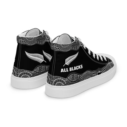 Team Lover - All Black Men's High Top Custom Sneakers