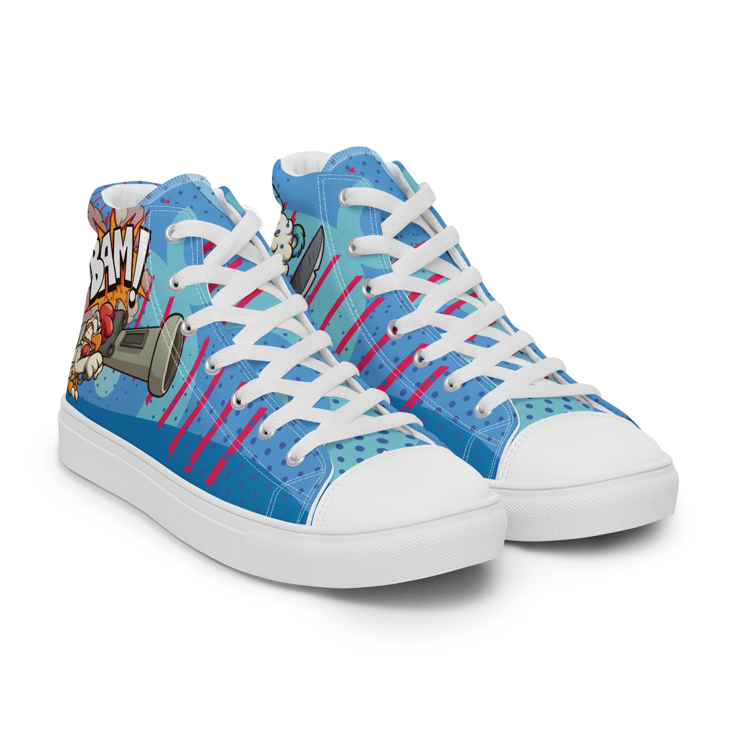 Bang and Shark Men's High Top Custom Sneakers