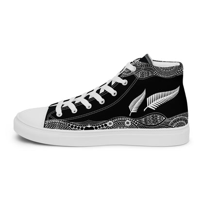 Team Lover - All Black Men's High Top Custom Sneakers