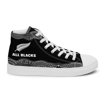 Team Lover - All Black Men's High Top Custom Sneakers