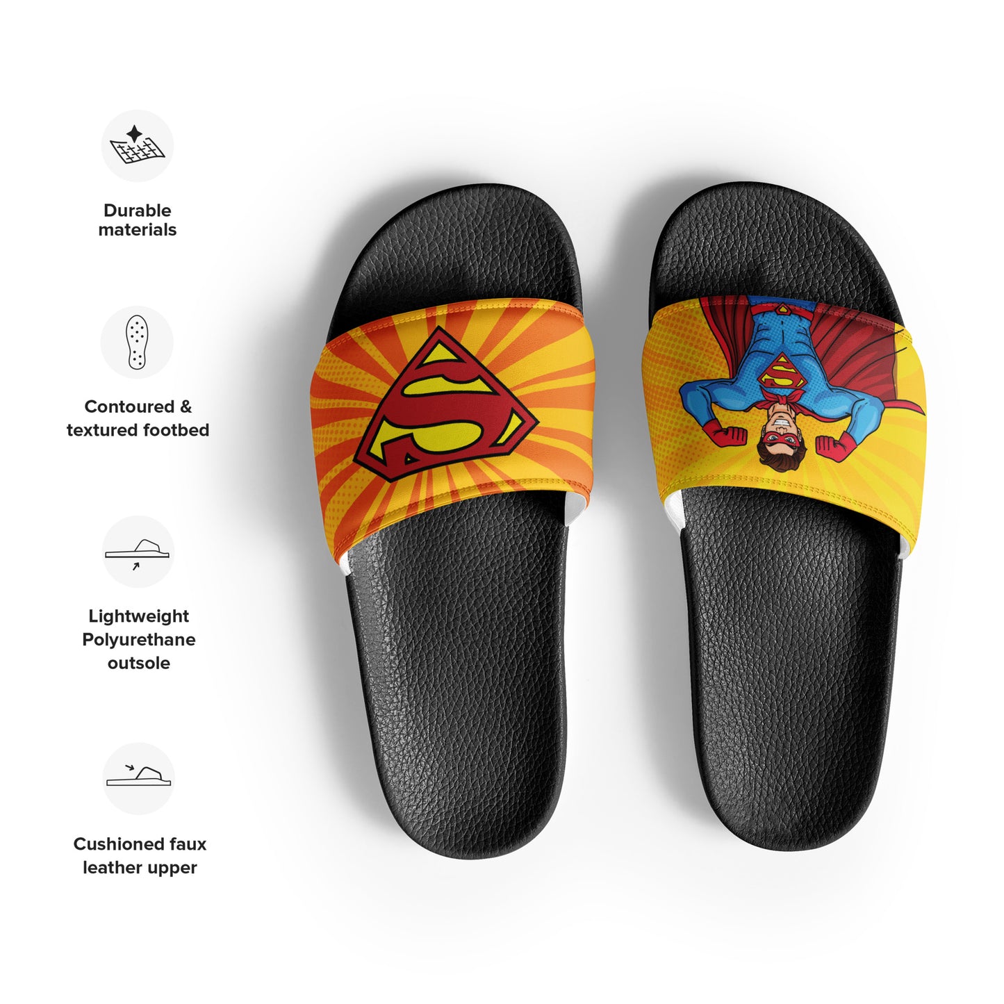 Superman-Themed Men's Slides