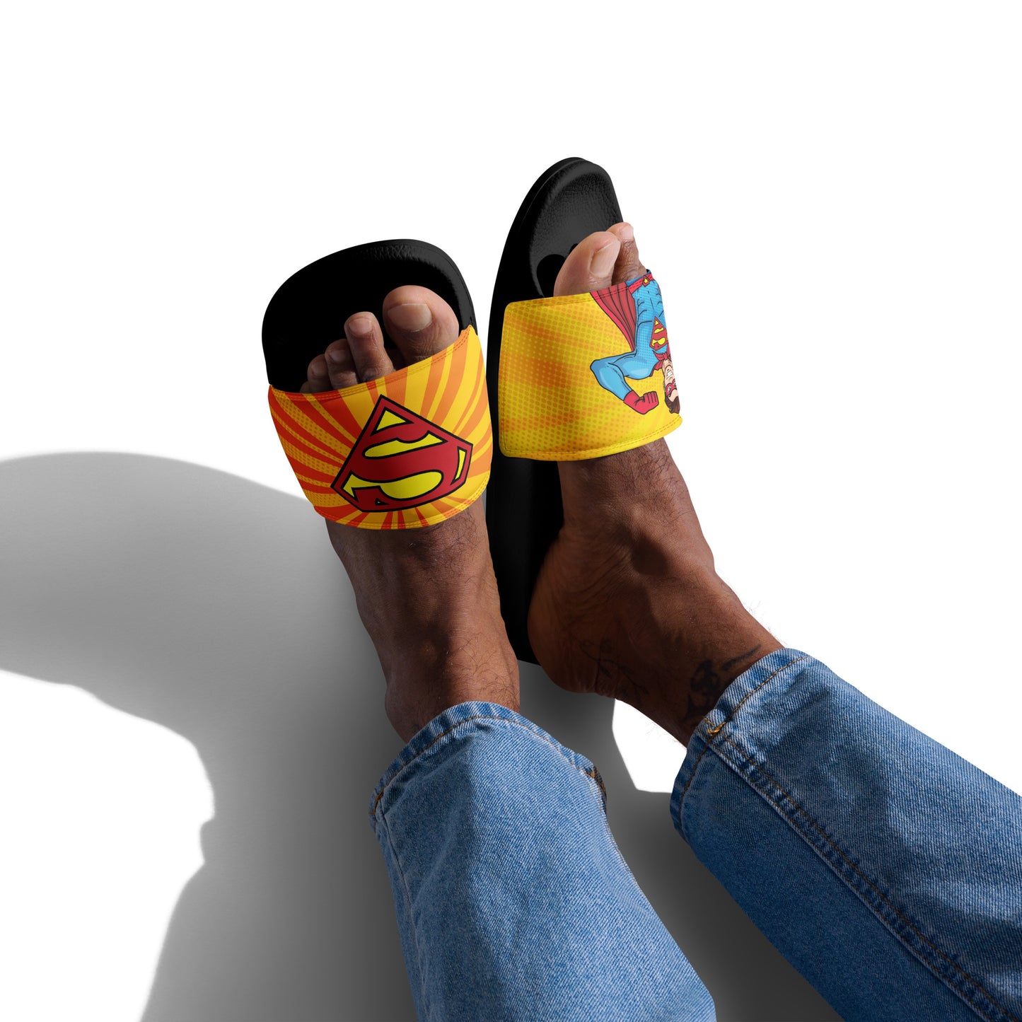 Superman-Themed Men's Slides