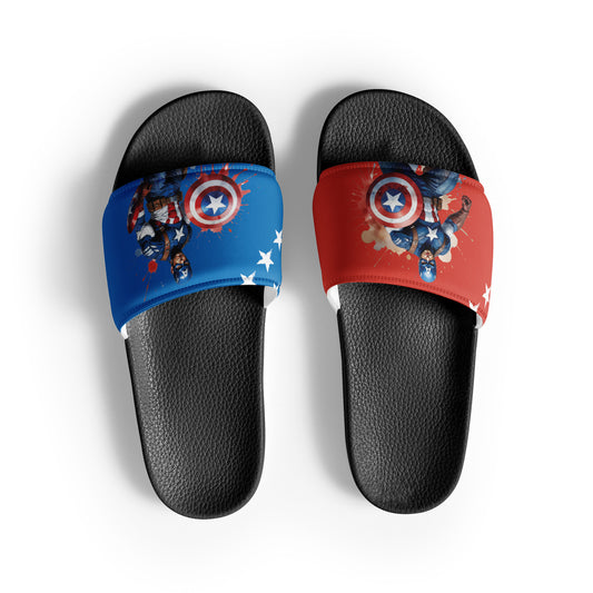 mens slides white right front