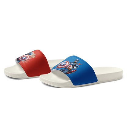 mens slides white right front