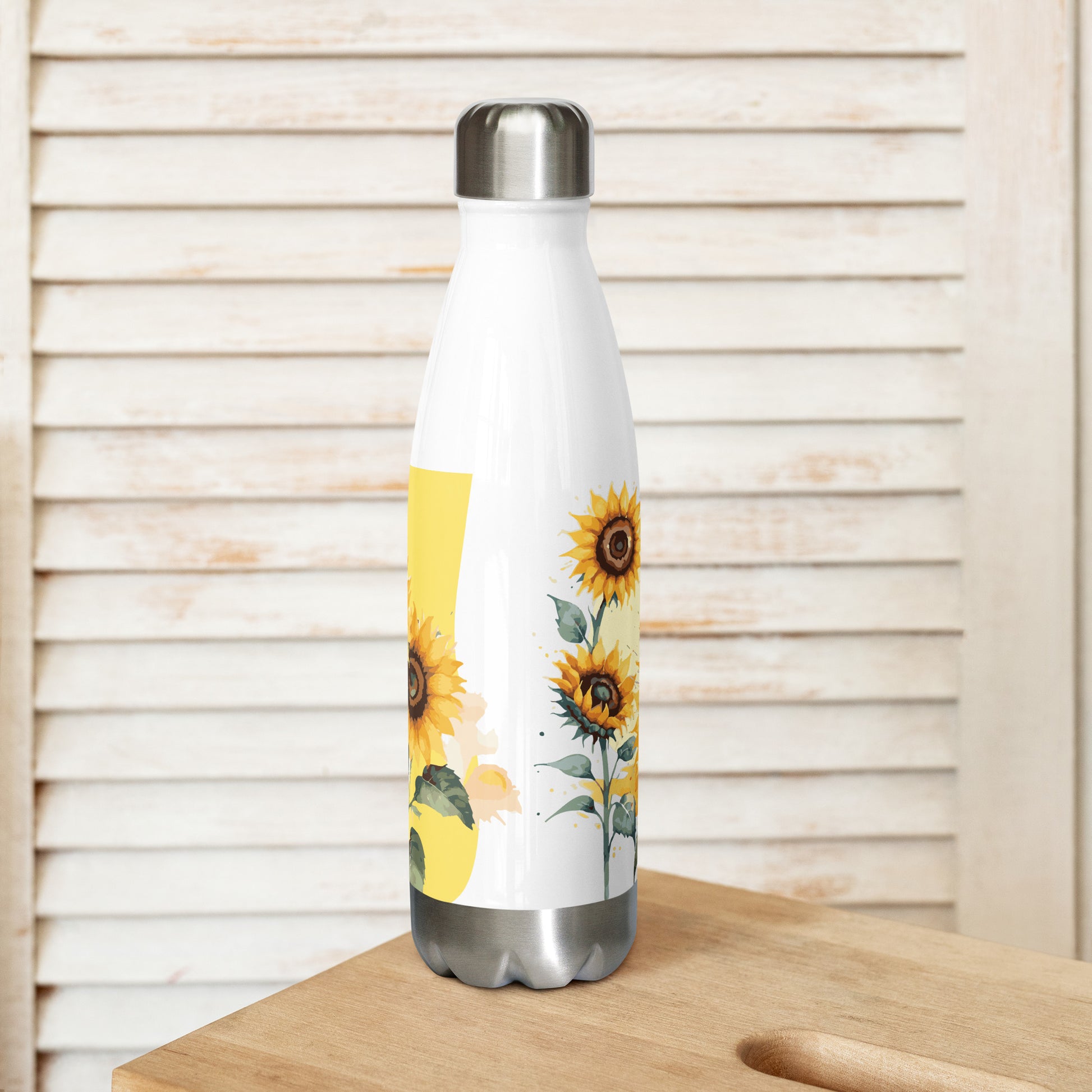 stainless steel water bottle white 17oz