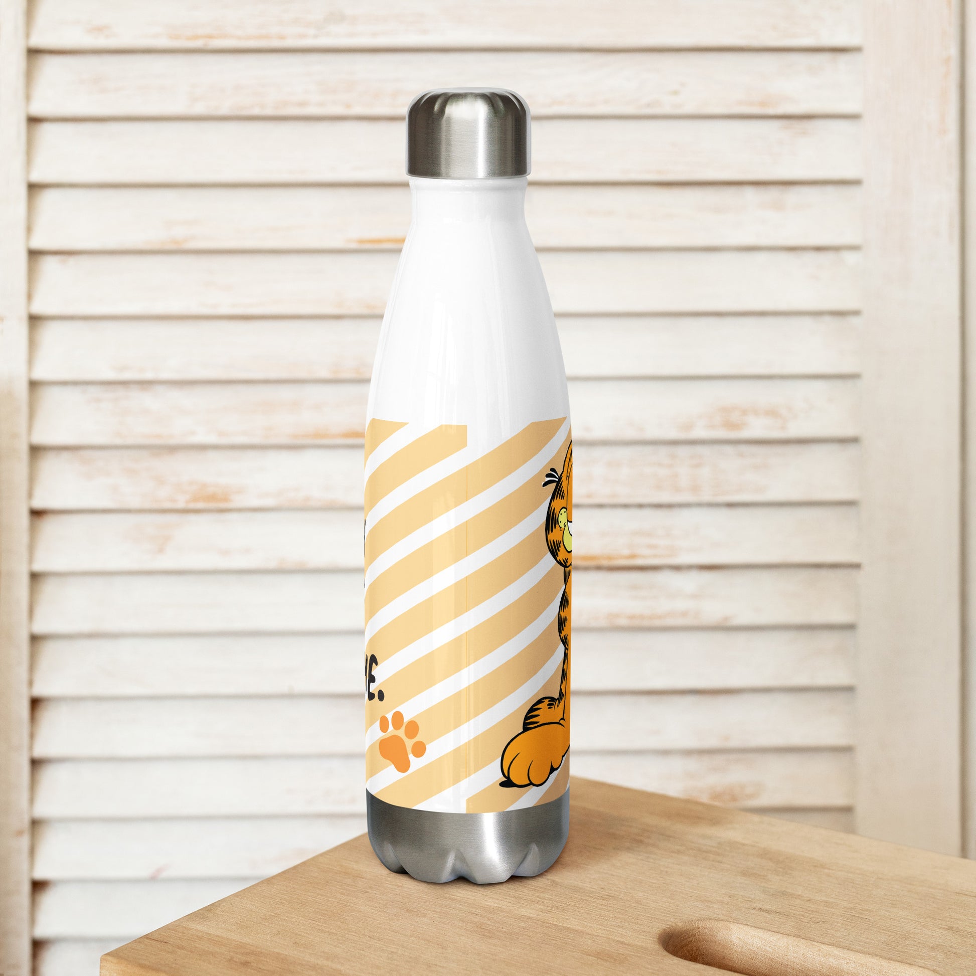 stainless steel water bottle white 17oz back