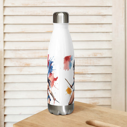 stainless steel water bottle white 17oz