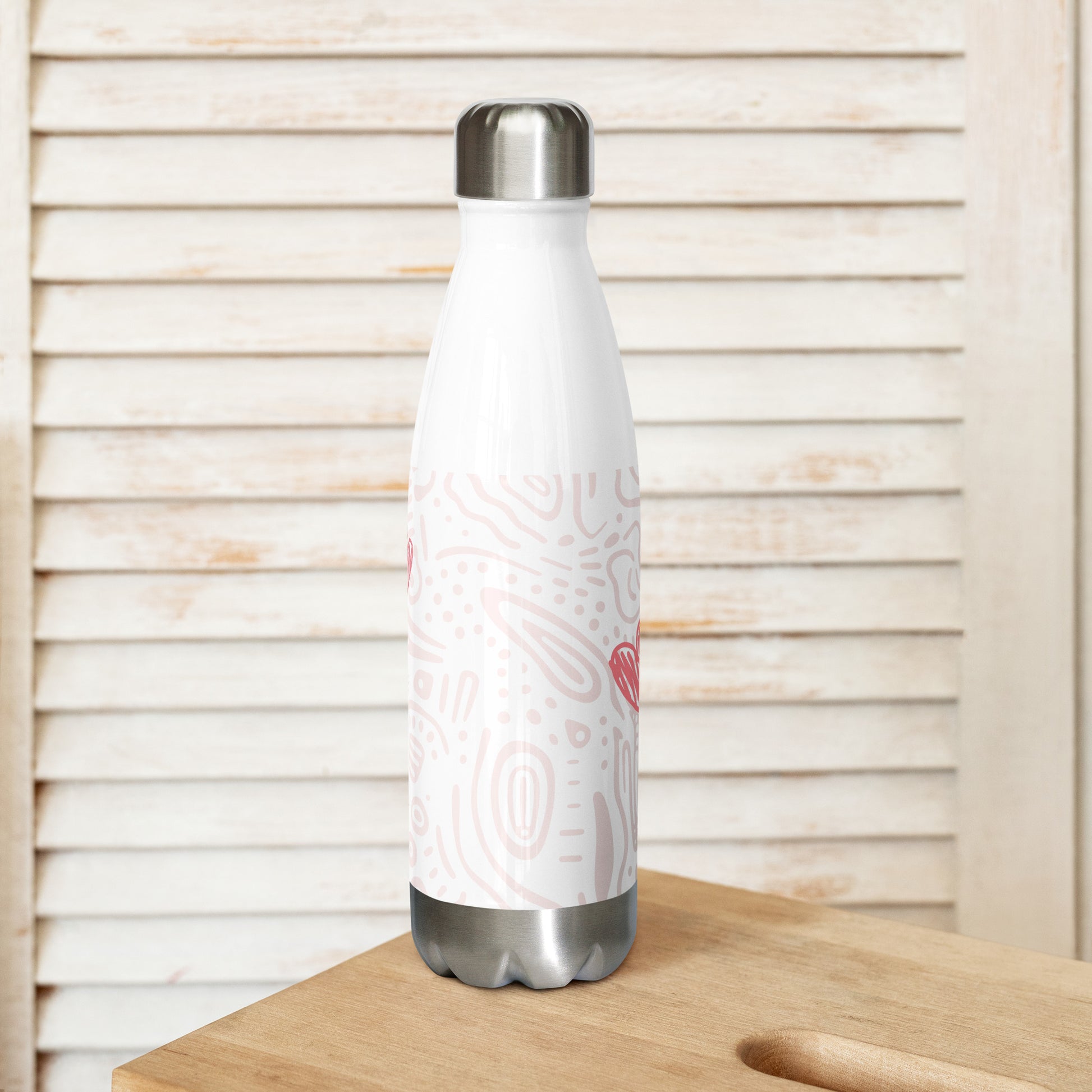 stainless steel water bottle white