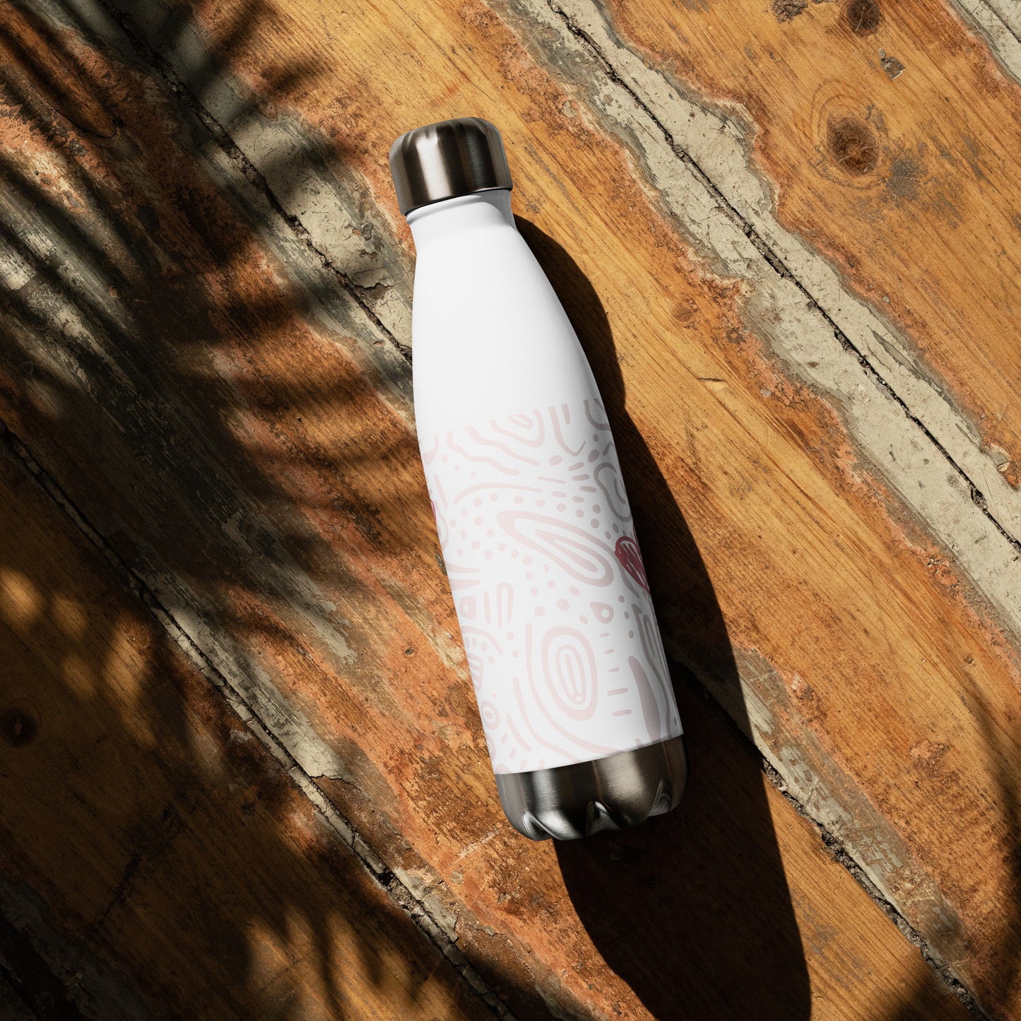 stainless steel water bottle white