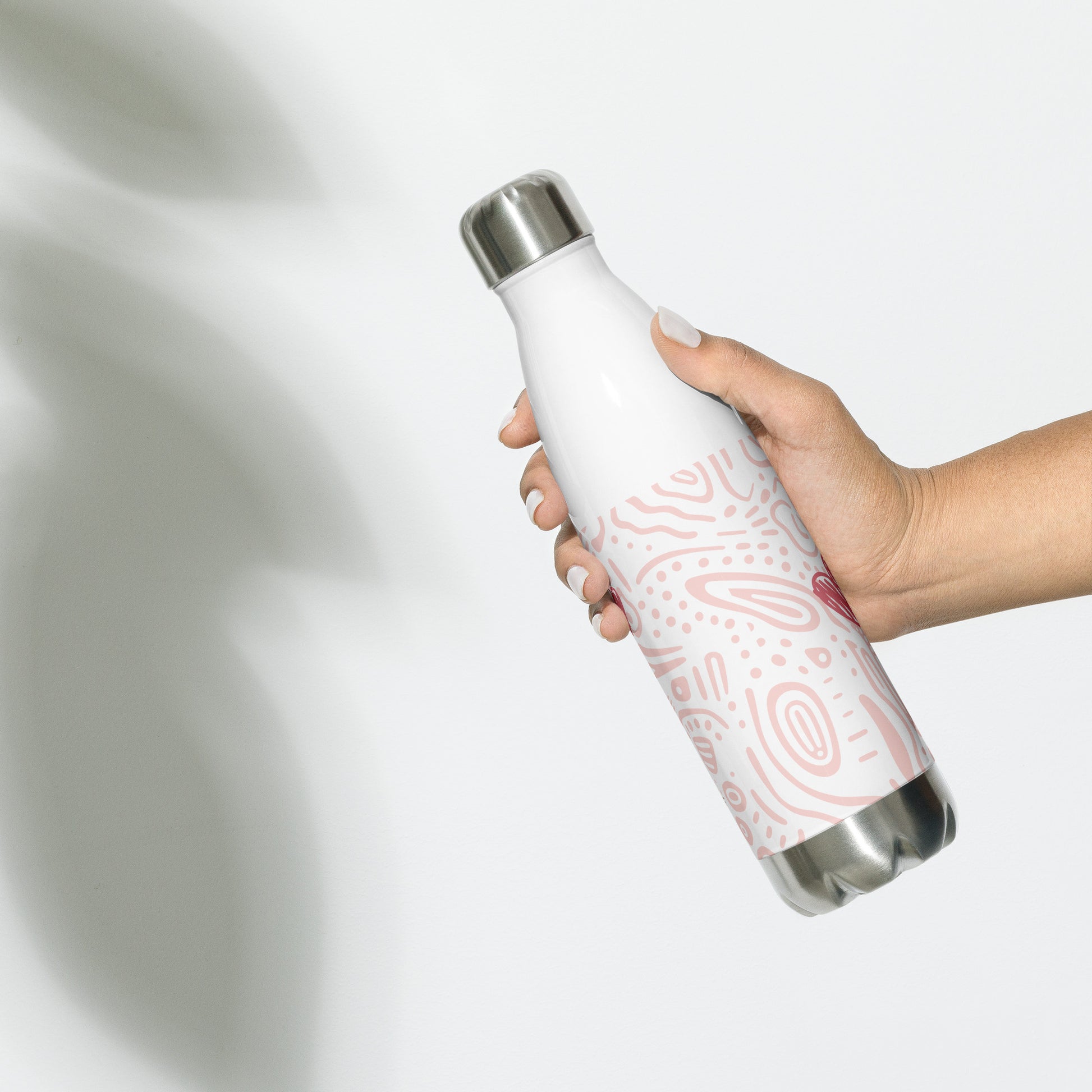 stainless steel water bottle white