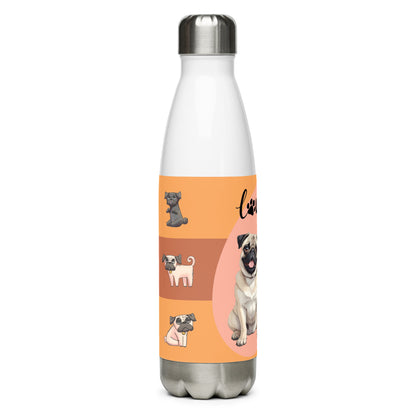 stainless steel water bottle white 17oz back